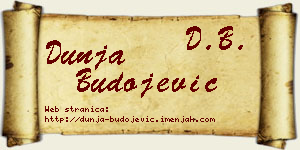 Dunja Budojević vizit kartica